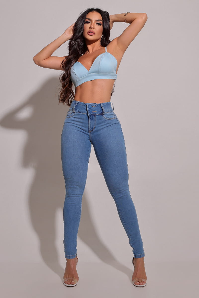 Calça Jeans Modeladora Lipo Empina Bumbum JEB11