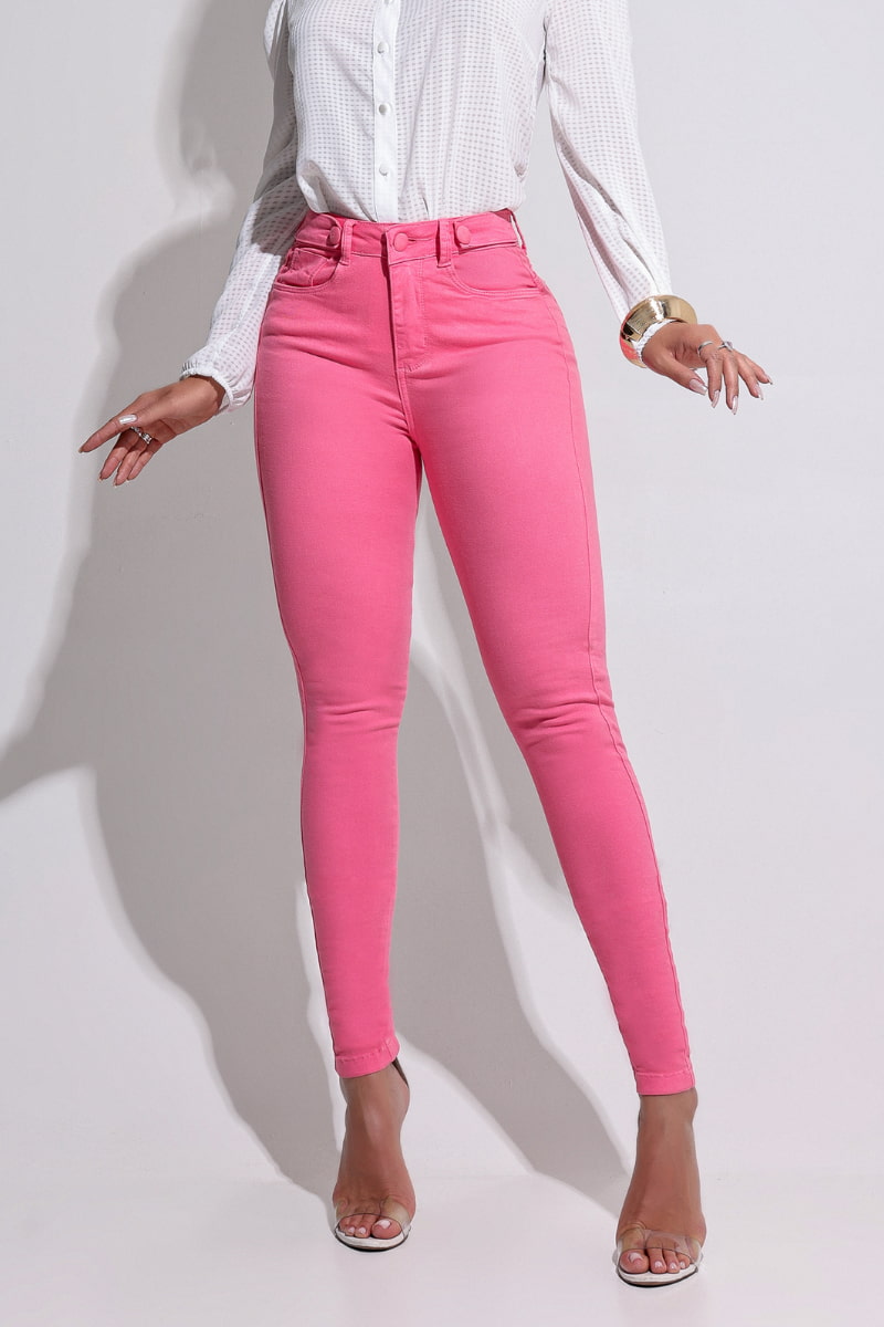 Calça Jeans Modeladora Rosa Empina Bumbum JEB61