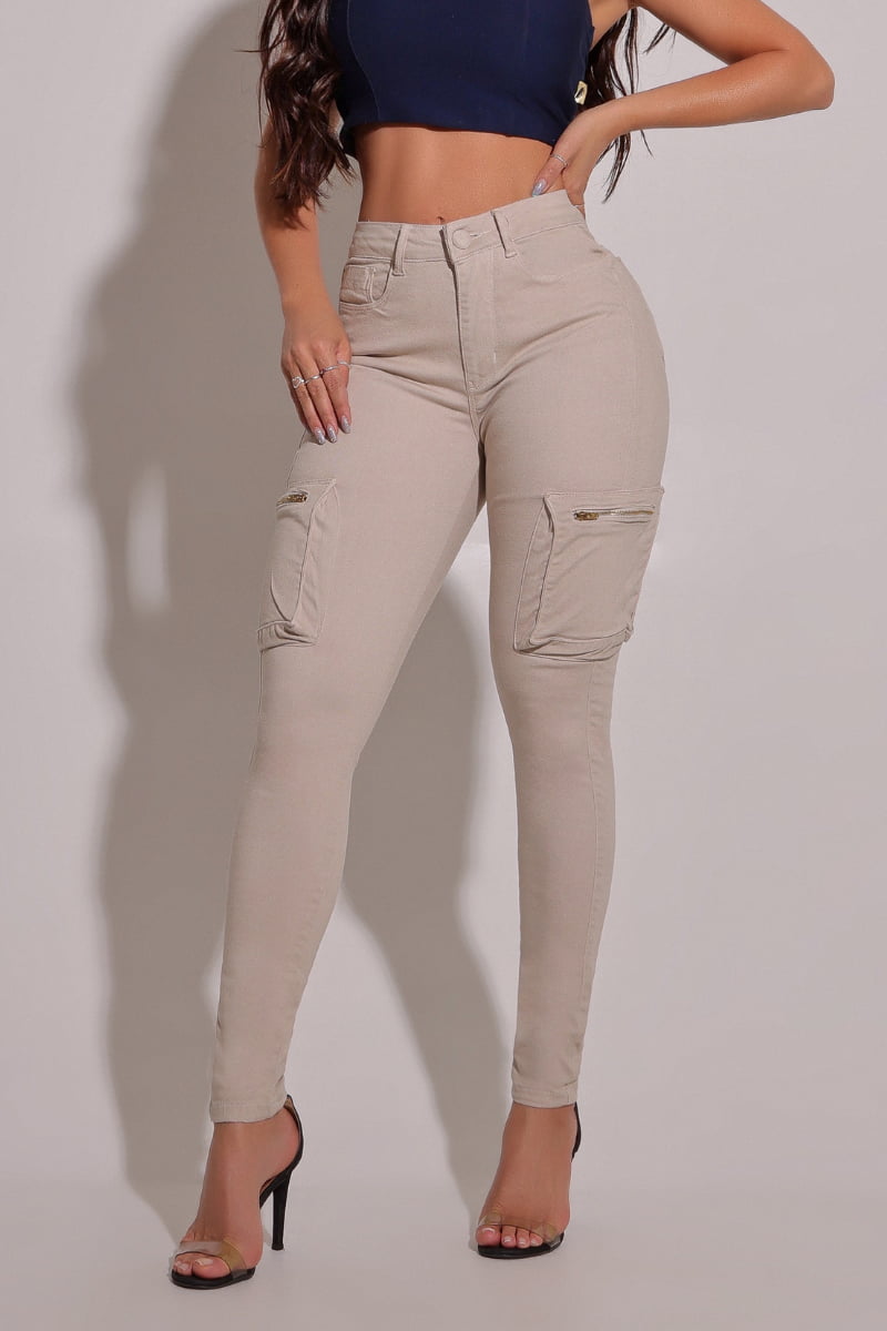 Calça Jeans Modeladora Cargo Apaixonante JEB088