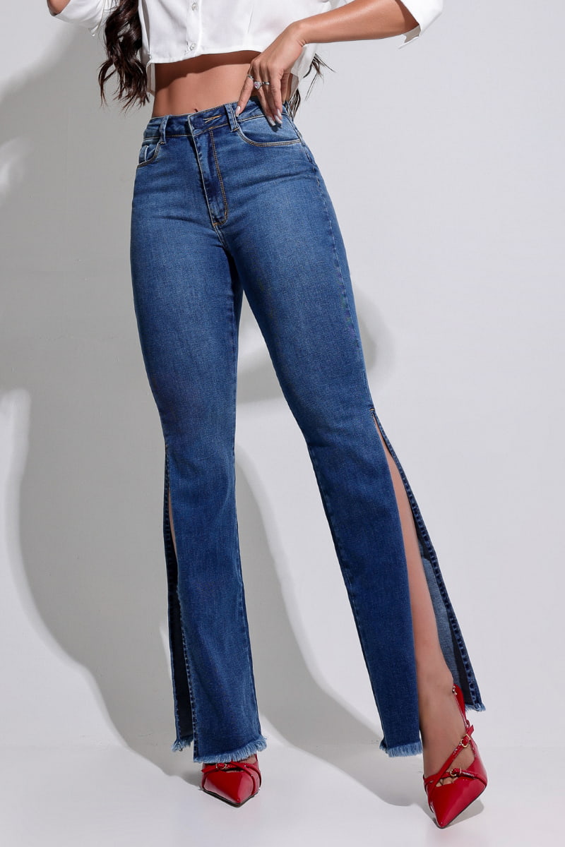 Calça Jeans Modeladora Flare Mega Bumbum JEB060