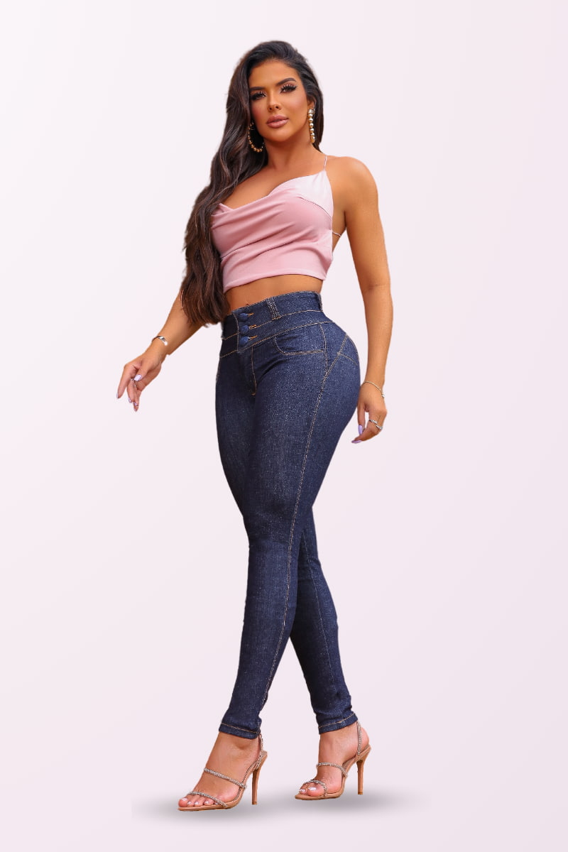 Calça Jeans Modeladora Mega Bumbum Classic JEB7502