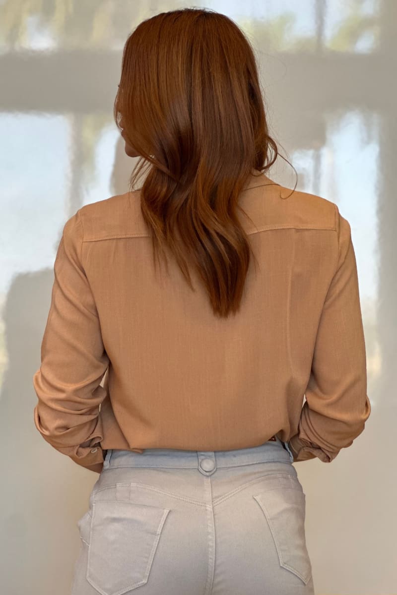 Camisa Feminina Elegante Bege JEB15
