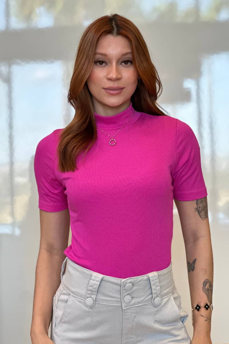 Blusa Canelada Premium Pink JEB09