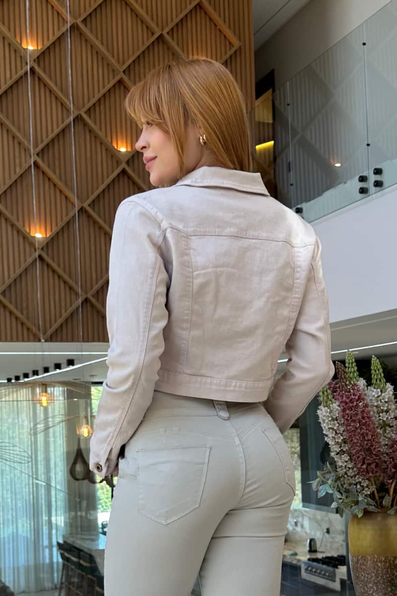 Jaqueta Bege Feminina